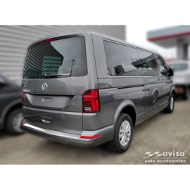 RVS Achterbumperprotector passend voor Volkswagen Caravelle T6 2015- & FL 2019- (met achterklep) 'Ribs'