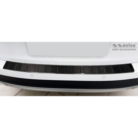 Echt 3D Carbon Achterbumperprotector passend voor Audi A4 Allroad (B9) 2016-2019 & FL 2019- 'Ribs'