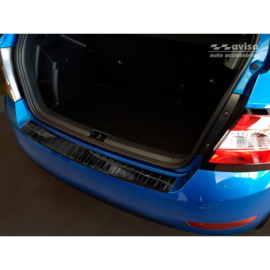 Zwart RVS Achterbumperprotector passend voor Skoda Fabia III HB 5-deurs Facelift 2018-2021 'Ribs'
