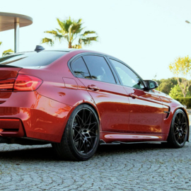 Oneway Set Sideskirts passend voor BMW M3 F80 2014-2018 - Glanzend zwart