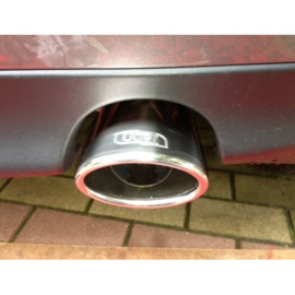 Ulter Sport Uitlaatsierstuk - Ovaal 95x65mm Schuin - Lengte 120mm - Montage 40-55mm - RVS