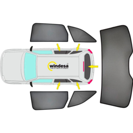 SunClip Zicht- & Zonwering passend voor Volkswagen Caddy Maxi Van 2022- & Ford Grand Tourneo Connect 2022-
