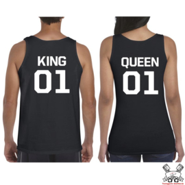Tanktop King & Queen + rugnummer