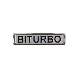 Aluminium Embleem/Logo - BITURBO - 7x1,7cm