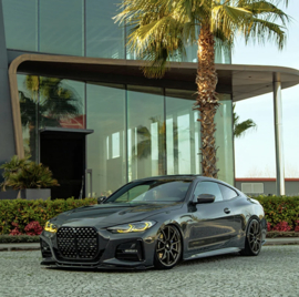 Oneway Complete bodykit passend voor BMW 4-Serie G22/G23 Coupe/Cabrio M-Pack/M440i 2020-2024 & Facelift 2024- - Glanzend zwart