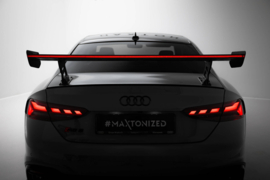 Maxton Design Carbon Spoiler met externe beugels, V.2 + LED Audi A5 / A5 S-Line / S5 / RS5 Coupé F5 / F5 Facelift