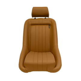Sportstoel 'Classic' - Beige Kunstleder - Vaste rugleuning + Hoofdsteun - incl. sledes