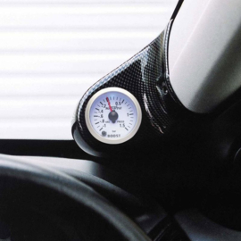 RGM A-Pillarmount Rechts - 1x 52mm - passend voor Honda Civic 2/4-deurs 1992-1995 - Carbon-Look