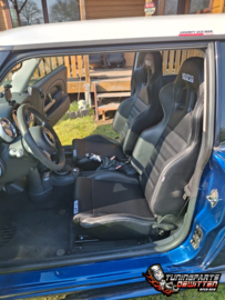 🔥🔥Deze Kwalitatieve Sparco Kuipstoelen geleverd voor onze klant inclusief Frames & Sledes voor zijn Mini Cooper R50🔥🔥