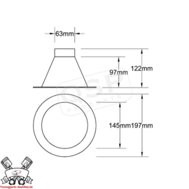 Inlaat 63mm Zwart