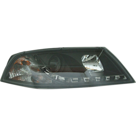 Set Koplampen DRL-Look passend voor Skoda Octavia II 2004-2008 - Zwart