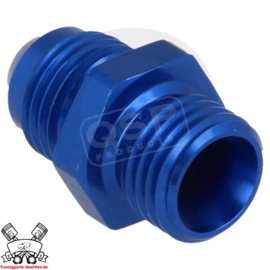 Aluminium adapter male/male D08-M18X1,5 Blauw