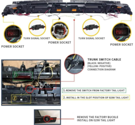 VLAND LED-achterlichten voor Dodge Challenger 2008-2014 W / sequentiële rode richtingaanwijzers Rood helder (rode richtingaanwijzer)