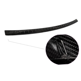 Echt 3D Carbon Achterbumperprotector passend voor Audi A6 Allroad 2012-2018 'Ribs'