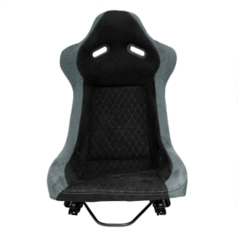 Sportstoel 'LV' - Zwart/Grijs - Vaste polyester rugleuning - incl. sledes
