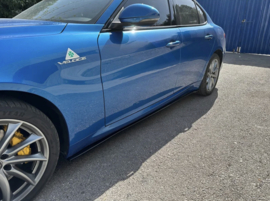 Motordrome Set sideskirts passend voor Alfa Romeo Giulia 2015- (ABS Glanzend zwart)