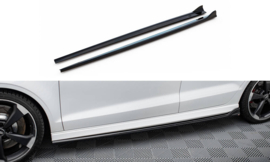 Maxton Design SIDESKIRTS DIFFUSERS V.3 AUDI RS3 SEDAN 8V FACELIFT Gloss Black