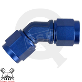 Adapter 45° female / female draaibaar D04 - Blauw