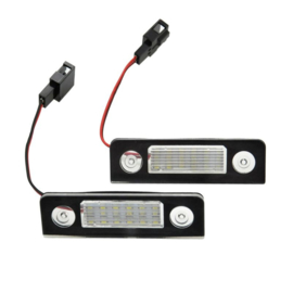 Set pasklare LED nummerplaat verlichting passend voor Skoda Octavia & Roomster 2004-2013