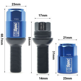 D1 Spec Wielbouten Twee In Een Kogelzitting Staal (Diverse Kleuren & Maten)