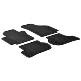 Rubbermatten passend voor Volkswagen Golf V,VI Plus 2009- / Seat Toledo 2005-2012 (T profiel 4-delig + montageclips)