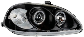Koplampen Honda Civic 95-99 Angel Eyes Zwart