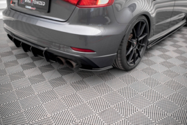Maxton Design STREET PRO ZIJSPLITTERS ACHTER AUDI S3 SPORTBACK 8V FACELIFT