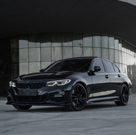 Oneway Complete bodykit passend voor BMW 3-Serie G20 Sedan M-Pack & M340i 2018-2022 (met ovale uitlaatsierstukken) - Glanzend zwart