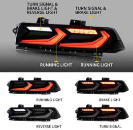 VLAND LED-achterlichten voor 2014 2015 Chevrolet Camaro Kleur: Rood helder