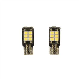 T-10 LED 15Q Lampen 12V Xenon-Optiek Wit, set à 2 stuks, met CAN-bus ondersteuning