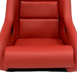 Sportstoel 'BS1' - Rood Kunstleder - Vaste polyester rugleuning - incl. sledes