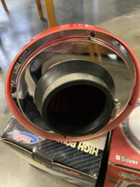 Air Filter 76mm Rood/Chroom