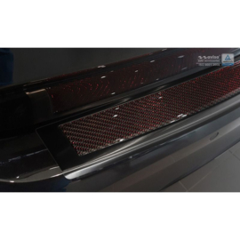 RVS Achterbumperprotector 'Deluxe' passend voor BMW X3 F25 2014-2017 Zwart/Rood-Zwart Carbon