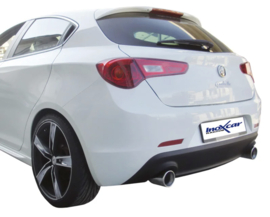 InoXcar 100% RVS Dubbele Sportuitlaat passend voor Alfa Romeo Giulietta 1750TBi Veloce (240pk) 2016- Links/Rechts 100mm