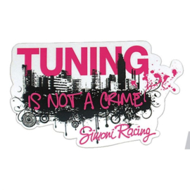 Simoni Racing Sticker 'Tuning is not a crime' - 145x90mm