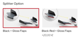 Maxton Design Street Pro Achterzijde Splitters V.1 + Flaps Ford Mustang GT Mk6 Facelift