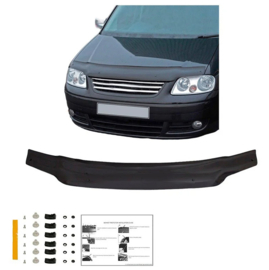 Oneway Motorkapbeschermer (steenslagcover) passend voor Volkswagen Caddy MK3 2004-2010 - Glanzend zwart