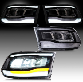 VLAND LED-koplampen voor 2009-2018 RAM 1500 2500 3500 Kleur (zijmarkering) Heldere reflector