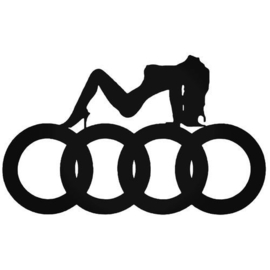 Audi Logo + vrouw