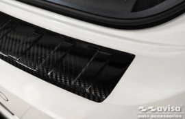 Echt 3D Carbon Achterbumperprotector passend voor Volkswagen Arteon 2017-2020 & FL 2020- 'Ribs'