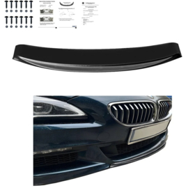 Oneway Voorspoilerlip passend voor BMW 6-Serie F06/F12/F13 Facelift M-Pack 2013-2018 - Versie 2 - Glanzend zwart
