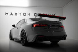 Maxton Design Carbon Spoiler met externe beugels V.1 + LED Audi A5 / A5 S-Line / S5 / RS5 Coupé F5 / F5 Facelift