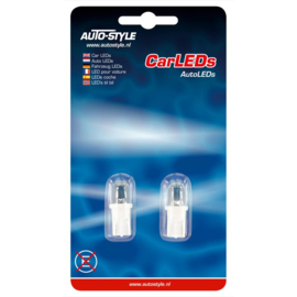 T-10 LED Lampen 12V Wit, set à 2 stuks