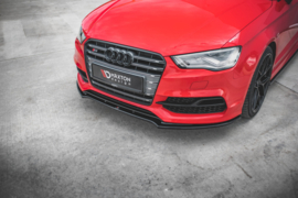 Maxton Design FRONT SPLITTER V.2 AUDI S3 / A3 S-LINE 8V SEDAN / CABRIO Gloss Black