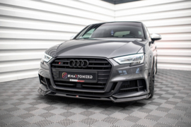 Maxton Design VOORSPLITTER V.3 AUDI S3 / A3 S-LINE SPORTBACK 8V FACELIFT Gloss Black