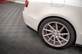Maxton Design CENTRALE ACHTERSPLITTER (MET VERTICALE SPIJLEN) AUDI A5 COUPÉ 8T FACELIFT Gloss Black