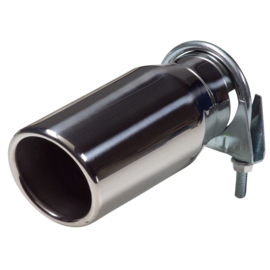 Uitlaatsierstuk RVS - rond 76mm - lengte 178mm - 40-58mm aansluiting