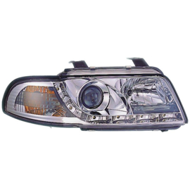 Set Koplampen DRL-Look passend voor Audi A4 B5 1995-1998 - Chroom