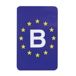 Sticker 'Europa/Belgie' rechthoekig