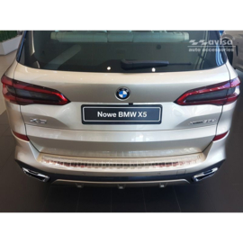 RVS Achterbumperprotector passend voor BMW X5 (G05) M-Pakket 2018- excl. M-Competition 'Ribs'